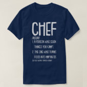 T-shirt Chef Noun Funny Sous Master Chef Exécutif Cuisinie (Design devant)