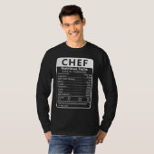 T-shirt Chef Nutrition Facts Sarcastic Graphic Humor (Devant entier)