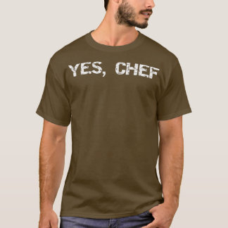 T-shirt Chef Oui Chef Funny Cuisine Line