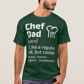 T-shirt Chef Papa Funny Définition Cuisinier Cuisine Amour