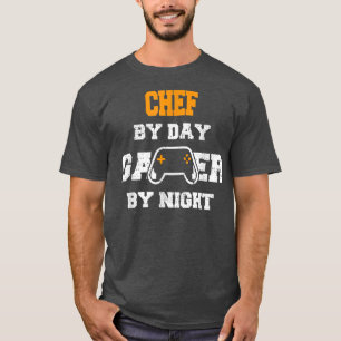 T-shirt Chef Par Joueur De Jour Par Jeu De Nuit