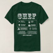 T-shirt Chef pastry chef pampered chef cook  (Design devant)