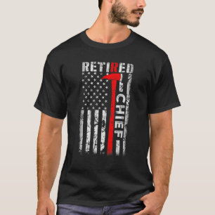 T-shirt Chef pompiers retraité Rang Retraite US