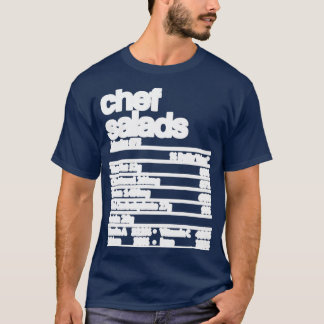 T-shirt Chef Salades Nutrition Fact Drôle