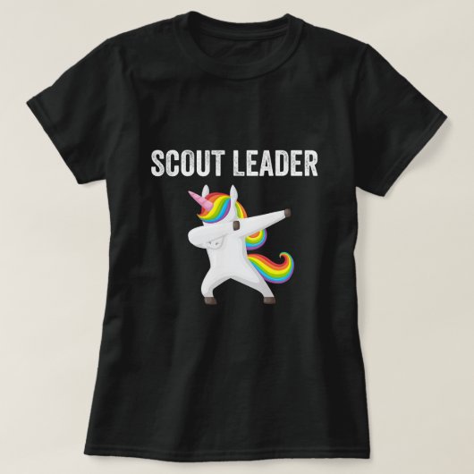 T-shirt Chef Scout Dabbing Unicorn Funny Scouting Cadeau (Design devant)