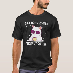 T-shirt Chef Spider Spotter Chat Humour Kitten Chat Maman 