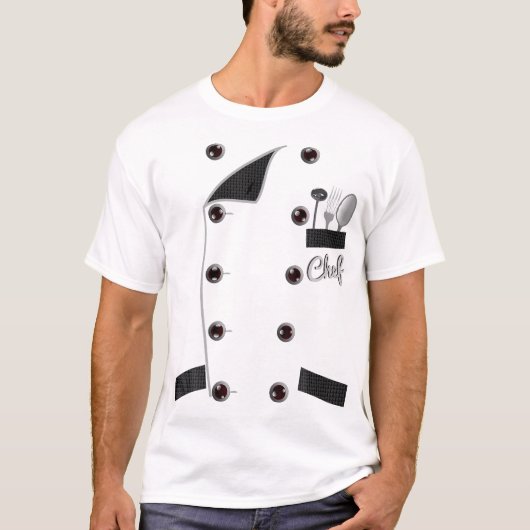 T-shirt Chef T Uniform Jacket Faux Funny Cook pour la Cuis (Devant)