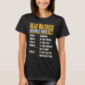 T-shirt Chef Waitress Horaire Note Tête Waitress S (Devant)