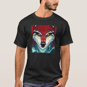 T-shirt Chef Wolf design art prédateur visage empreinte av