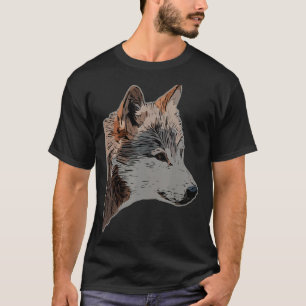 T-shirt Chef Wolf design art prédateur visage empreinte av
