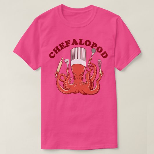 T-shirt Chefalopod Octopus Chef cuisine (Design devant)