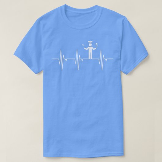 T-shirt Chefs Heartbeat Cuisine Enthousiaste Chef Cook (Design devant)