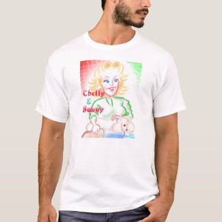 T-shirt Chelly et chemise de la caricature du lapin