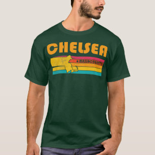 T-shirt Chelsea Massachusetts Souvenir Vintage en détresse