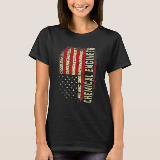 T-shirt Chemical Engineer 4th Of July US Flag Patriotic En (Devant)
