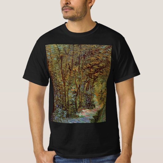 T-shirt Chemin dans les Bois par Vincent van Gogh (Devant)