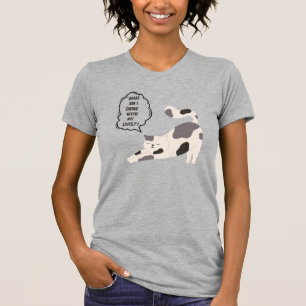 T-SHIRT CHEMIN DE CHAT DRÔLE QUE FUIS-JE EN TRAIN DE FAIRE