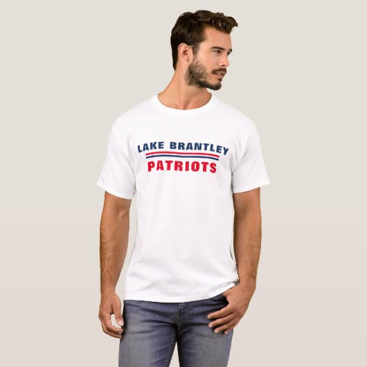 T-shirt Chemin de fer blanc du lac des hommes Brantley (Devant entier)