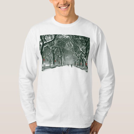 T-shirt Chemin de neige de Central Park (Devant)