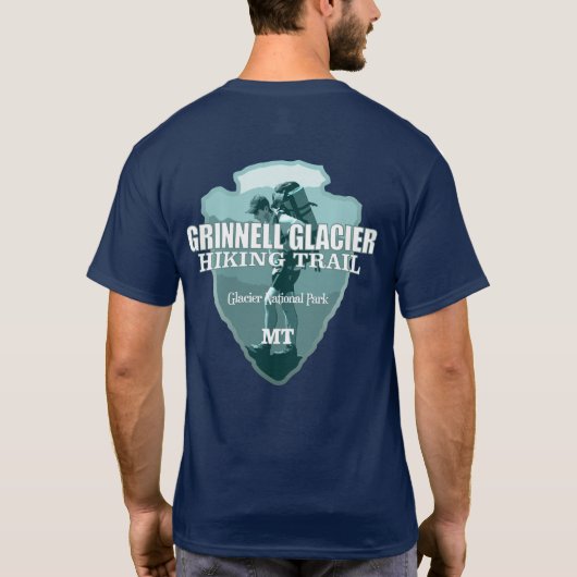 T-shirt Chemin de Randonnée du glacier Grinnell (flèche T) (Dos)
