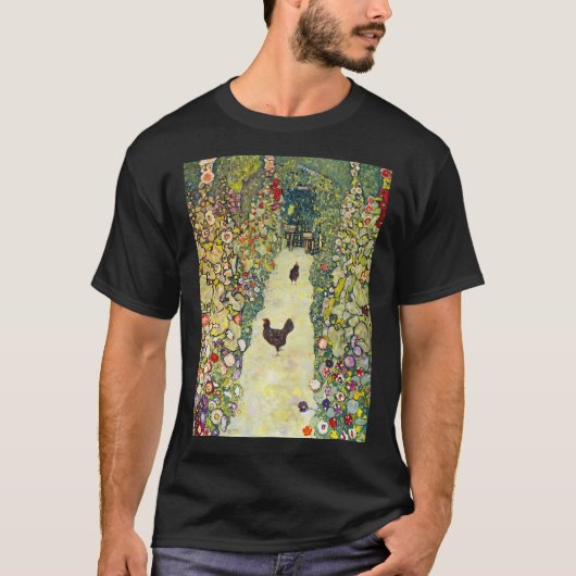 T-shirt Chemin du jardin Gustav Klimt avec (Devant)