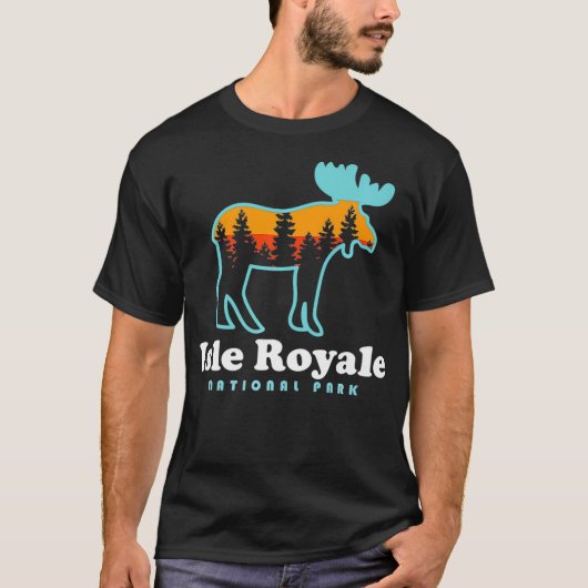 T-shirt Chemin du parc national de l'Isle Royale Moose Ran (Devant)