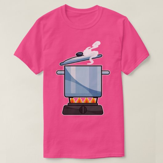 T-shirt Cheminée avec Lid Saucepan (Design devant)