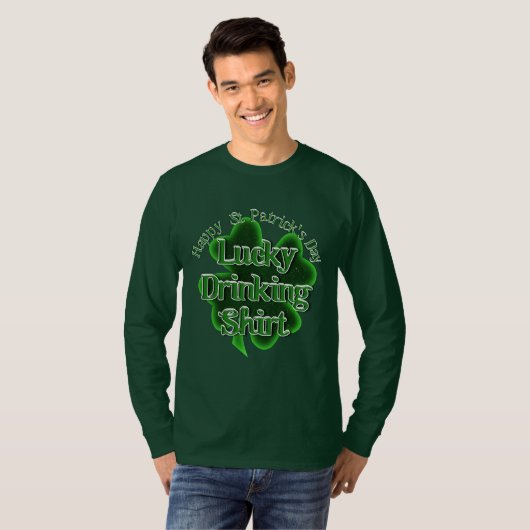 T-shirt Chemise à Boire Lucky - Saint Patrick's Day (Devant entier)