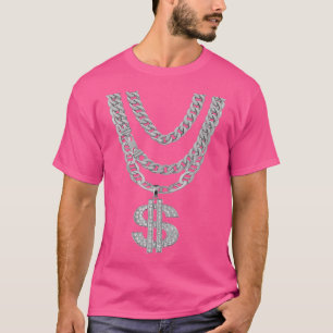 T-shirt Chemise à chaîne Gangster Collier Hip-Hop pas cher