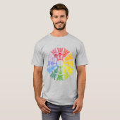 T-shirt Chemise à champignon arc-en-ciel (Devant entier)