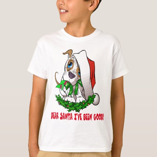 T-shirt Chemise à chiot de Noël (Devant)