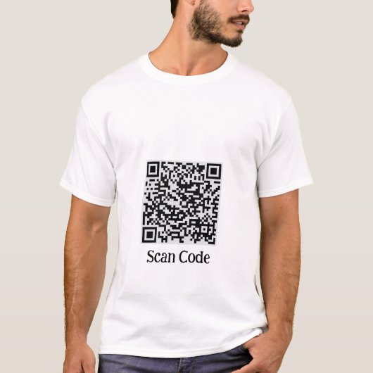 T-shirt Chemise à code QR Tech‑Wear (Devant)