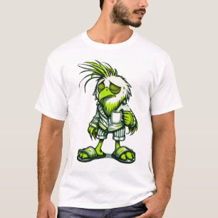 T-shirt Chemise à col rond rétro vintage 3D - Classique et