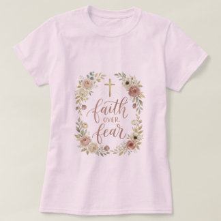 T-shirt Chemise à couronne florale Foi Sur La Peur – Chrét