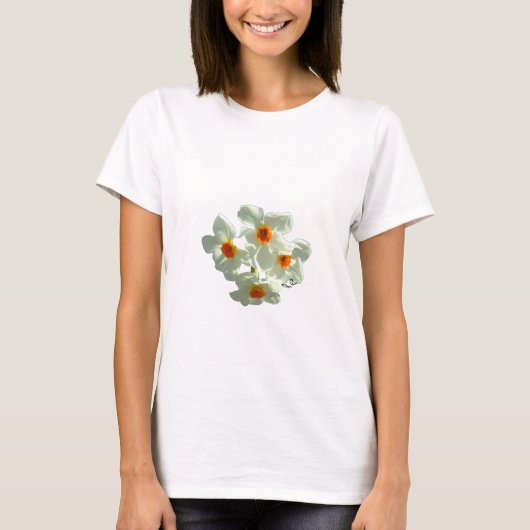 T-shirt Chemise à fleurs jonquille (Devant)