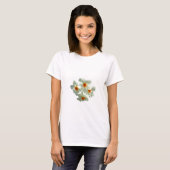 T-shirt Chemise à fleurs jonquille (Devant entier)