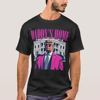 T-shirt Chemise à la maison Comfort Colors® Pink Daddy's, 