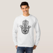 T-shirt Chemise à main Hamsa à manches longues (Devant entier)