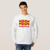 T-shirt Chemise à manches longues avec le drapeau de Macéd (Devant entier)