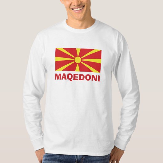 T-shirt Chemise à manches longues avec le drapeau de Macéd (Devant)