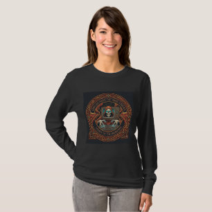 T-shirt Chemise à manches longues avec squelette gothique