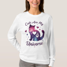Chemise à manches longues Chat sont mon univers Ga
