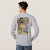 T-shirt Chemise à manches longues grises pour motocyclette (Dos entier)