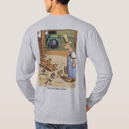 T-shirt Chemise à manches longues grises pour motocyclette (Dos)