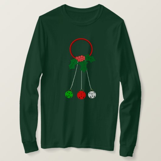 T-shirt Chemise à manches longues Holly et Jingle Bells (Design devant)