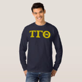 T-shirt Chemise à manches longues - Marine avec bloc jaune (Devant entier)