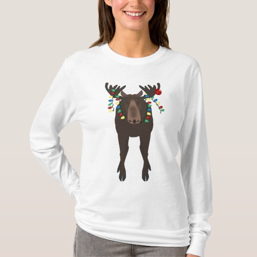 T-shirt Chemise à manches longues pour femmes Moose (Devant)