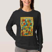T-shirt Chemise à manches longues typographie Play Learn G (Devant)