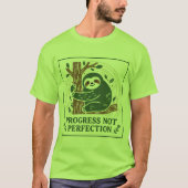T-shirt Chemise à molette verte - Progrès pas la perfectio (Devant)