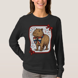 T-shirt Chemise à motif de nœud papillon capybara patrioti
